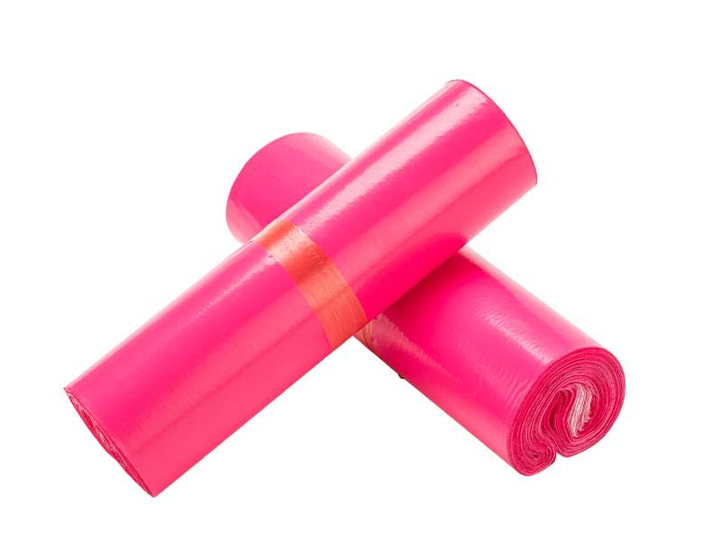 安宁玫红色快递袋-02